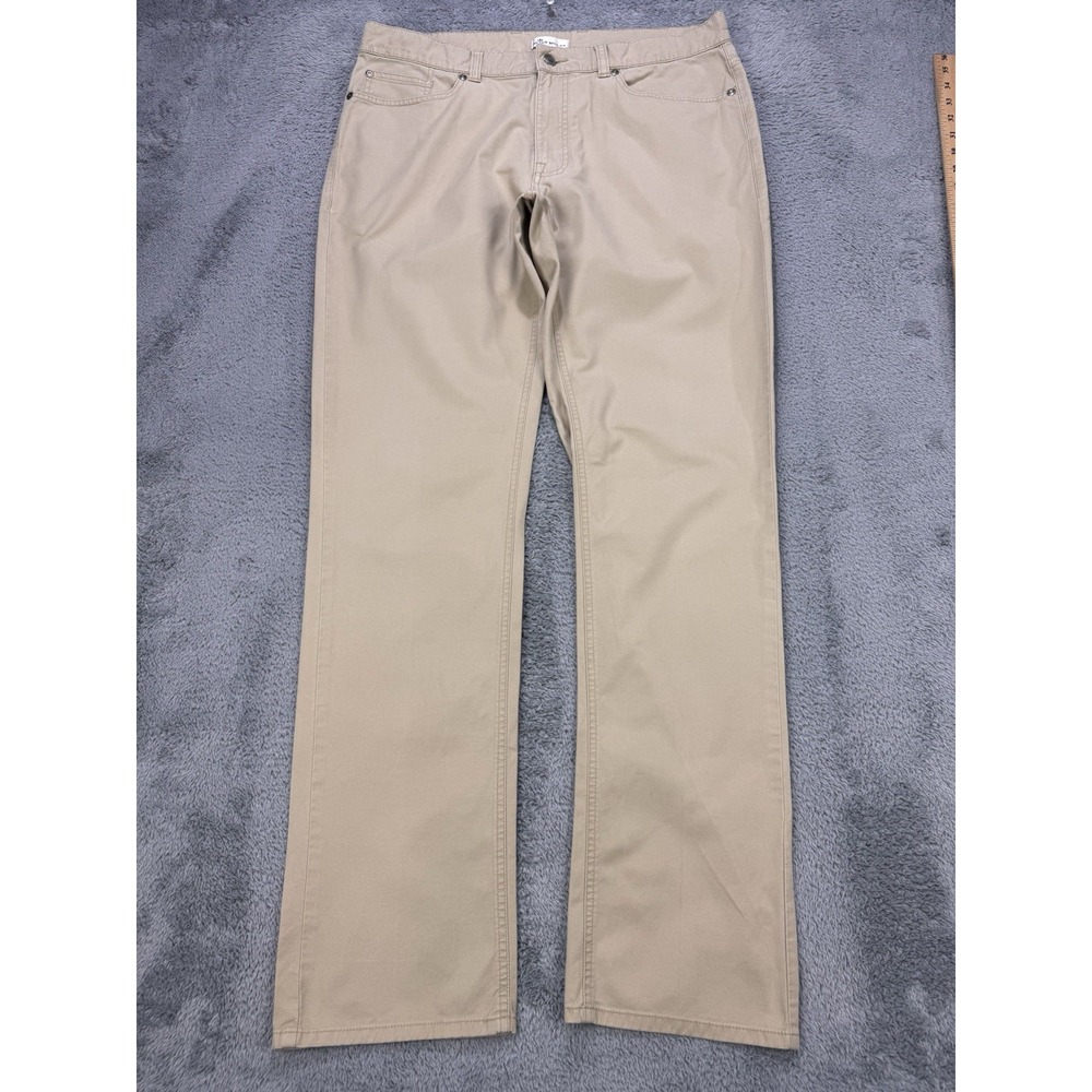 Peter Millar Twill Pants Men Beige 5 Pocket Soft Touch Pima Blend ME0B47FB